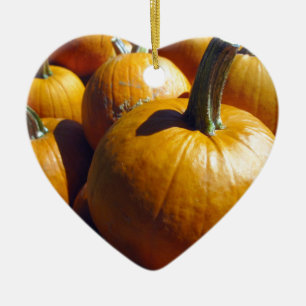 Orange Pumpkins Ceramic Ornament