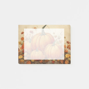 Orange Pumpkins Rustic Autumn Post-it Notes
