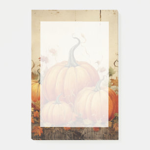 Orange Pumpkins Rustic Autumn Post-it Notes