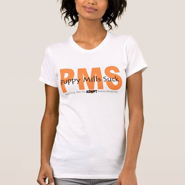 Orange Puppymills Suck Tee (Front)