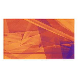 Orange Purple Abstract Background for Design Name Tag