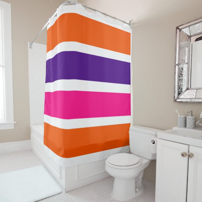 Orange, Purple and Hot Pink Stripes (In Situ)