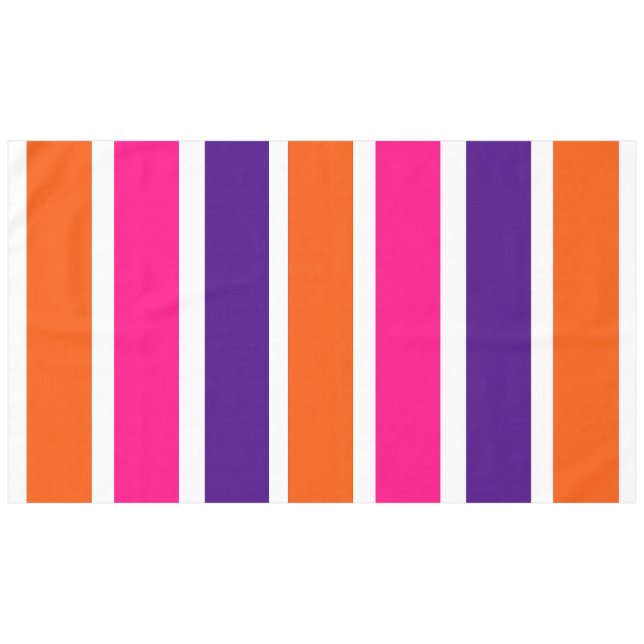 Orange, Purple and Hot Pink table cloth (Front (Horizontal))