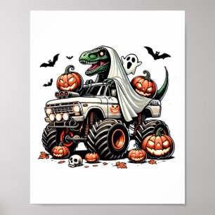 Orange Purple Boys Halloween Shirt Ghost Kids Spoo Poster