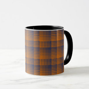 Orange Purple Checker Abstract Pattern Mug