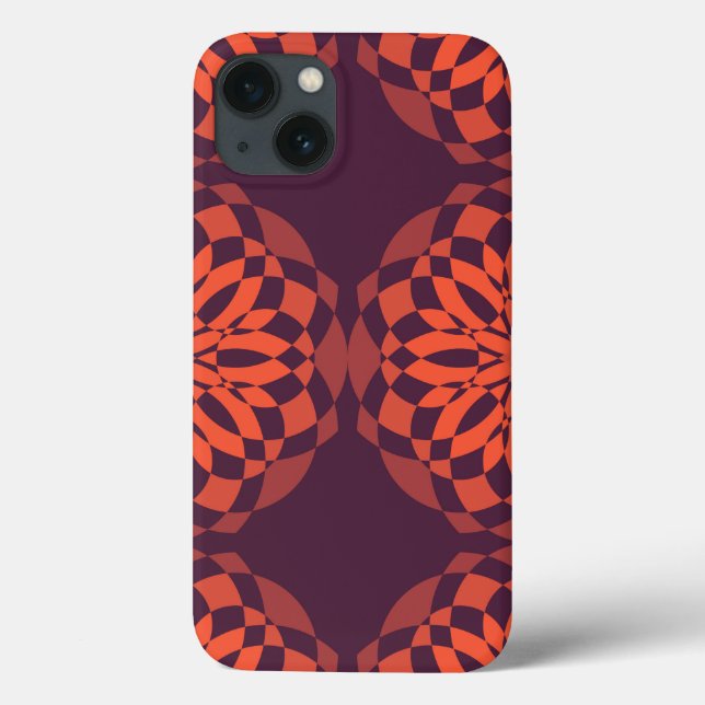 Orange purple cool, unique, trendy flower abstract Case-Mate iPhone case (Back)