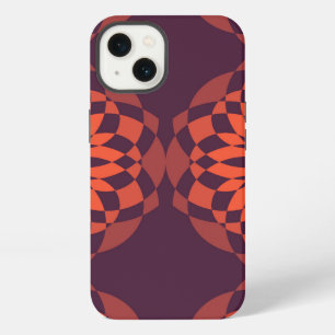 Orange purple cool, unique, trendy flower abstract iPhone 13 case