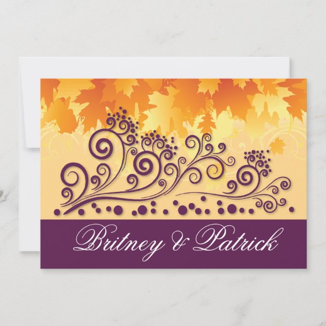 Orange Purple Fall quitte les invitations de maria (Devant)