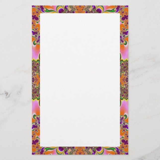 orange purple green stationery (Front)