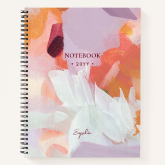 Orange & Purple | Modern Abstract Art Personalized Notebook