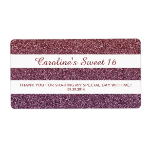 Orange Purple Ombre Parties scintillant Sweet 16 B