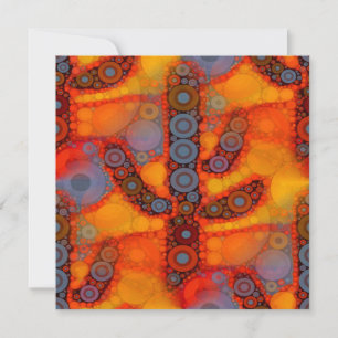 Orange Purple Southwestern Saguaro Cactus Mosaic