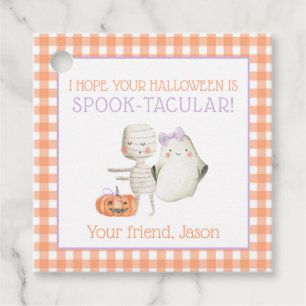 Orange Purple Spook-tacular Halloween Spooky Kids Favour Tags