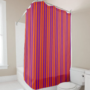 Orange Purple Stylish Stripes Pattern Design
