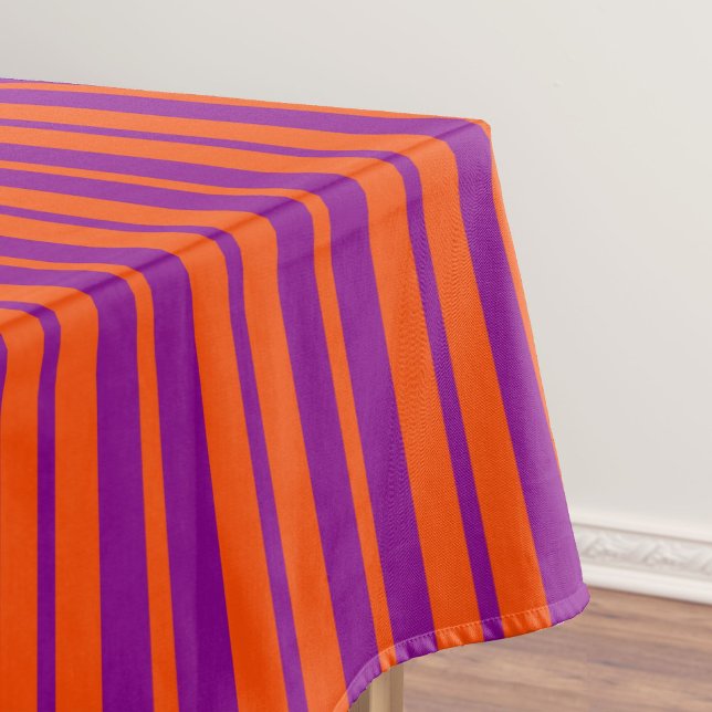 Orange Purple Stylish Stripes Pattern Design  Tablecloth (Creator Uploaded)