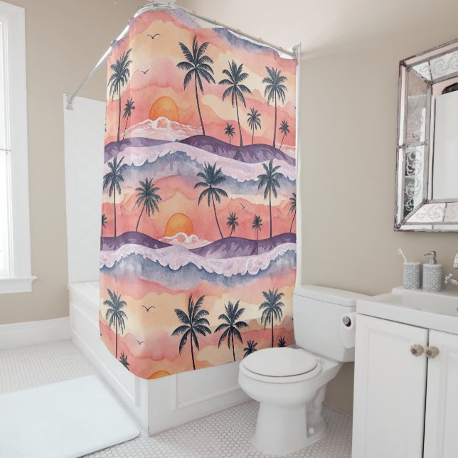 ORANGE & PURPLE WATERCOLOR SUMMER SUNSET (In Situ)