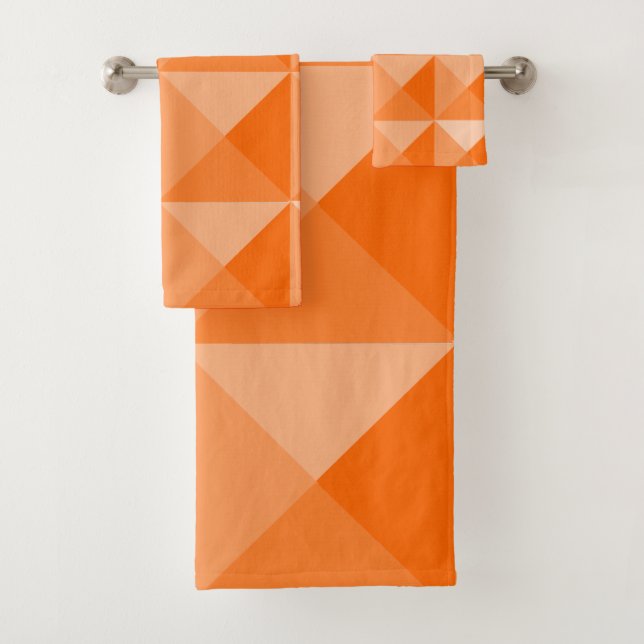 Orange Pyramids  Bath Towel Set (Insitu)