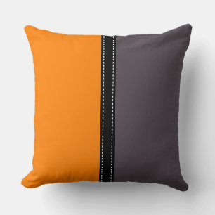 Orange & Quartz Solid Colour Background Throw Pillow
