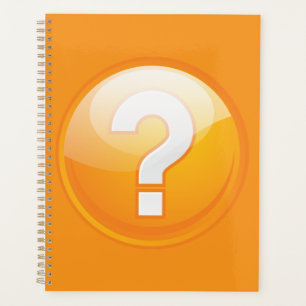 Orange Question Mark Bold Modern Symbol Planner
