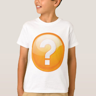 Orange Question Mark Bold Modern Symbol T-Shirt