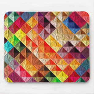 Orange Quilty Mouse Pad