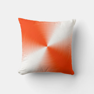 Orange Radiant Throw Pillow