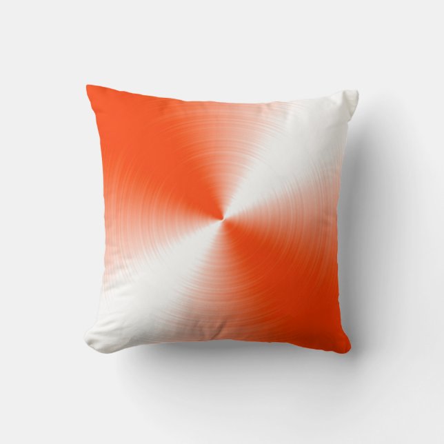 Orange Radiant Throw Pillow (Front)