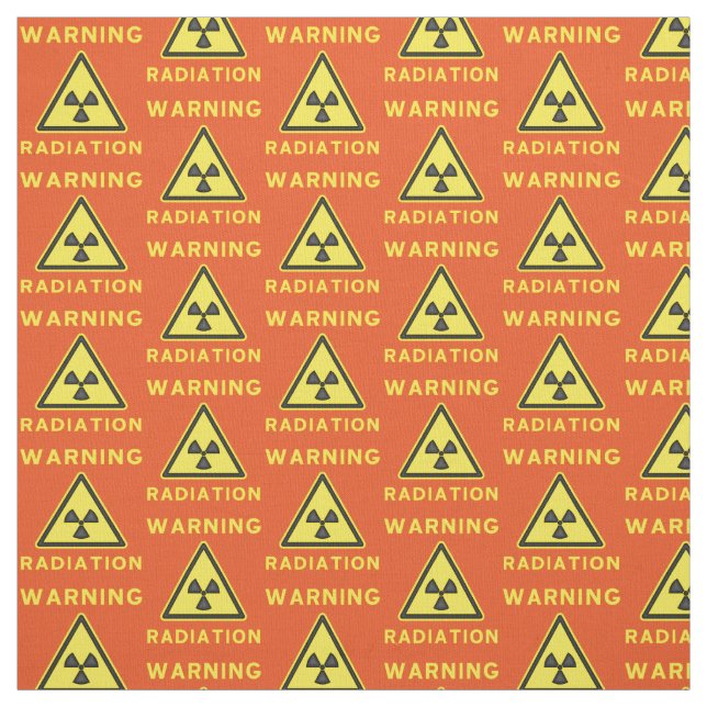 Orange Radiation Warning Fabric (Swatch)