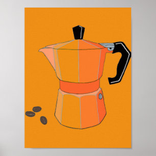 Orange Rainbow Espresso Poster