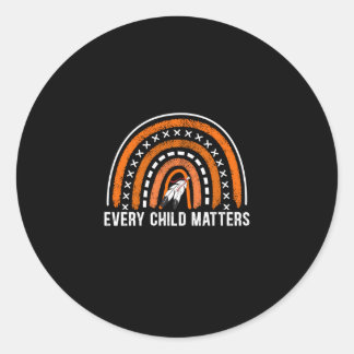 Orange Rainbow Every Child Matters Orange Day Classic Round Sticker