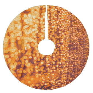 Orange raindrops on glass, abstract background. brushed polyester tree skirt