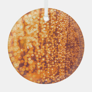 Orange raindrops on glass, abstract background. glass ornament