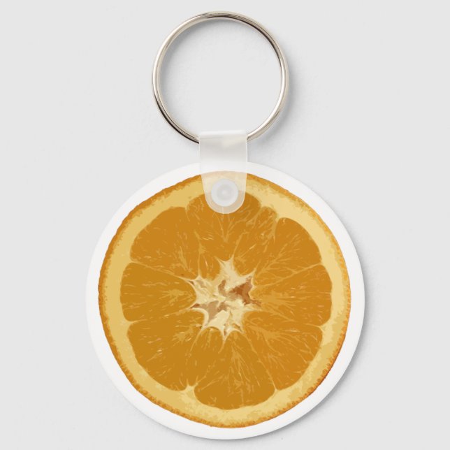 orange. realistic. keychain (Front)