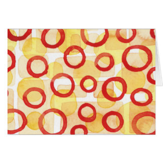 Orange Rectangles with Red Watercolour Circles