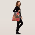 Orange, Red and Brown Shoulder Tote
