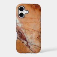 Orange Red and White Veined Marble Case-Mate iPhon