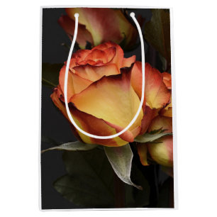 Orange, Red and Yellow Roses Medium Gift Bag