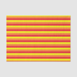Orange, Red and Yellow Stripes Tissue Paper