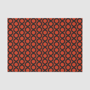 Orange Red Black Pattern Tissue Paper