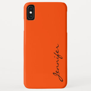 Orange-red colour background iPhone XS max case