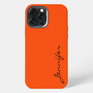 Orange-red colour background iPhone 13 pro max case