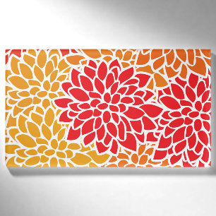 Orange Red Colourful Vintage 60s Flower Name Tag