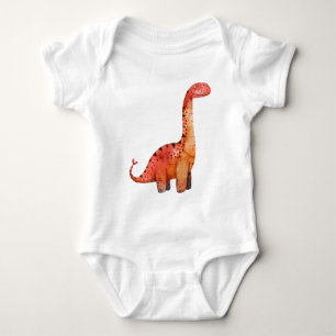 Orange Red Dinosaur – Cute Cartoon Dino Shirt 