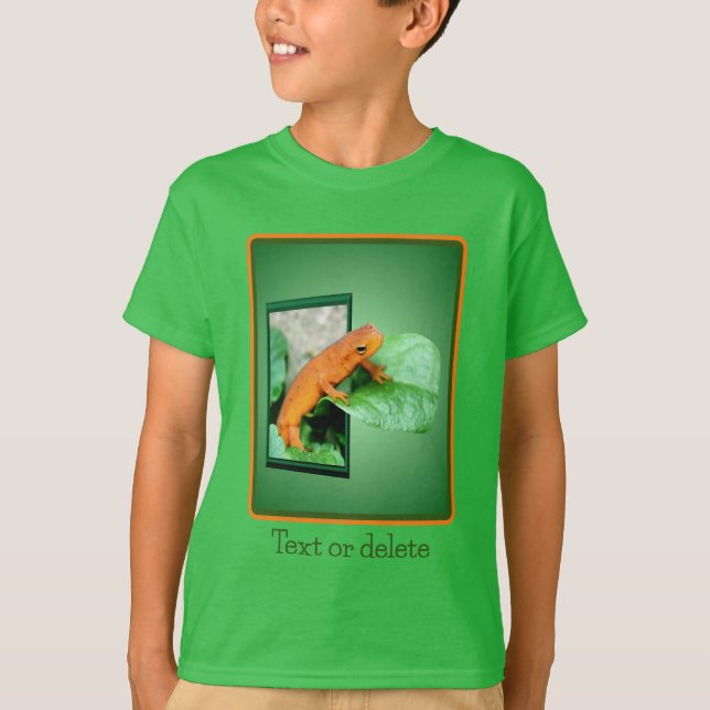 Orange Red Eft Salamander Personalized T-Shirt (Front)