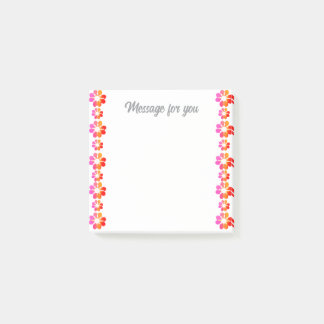 Orange Red Flower Post-it Notes