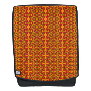 Orange & Red Hand Drawn Pattern Backpack