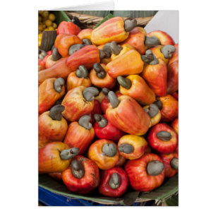 Orange Red Peppers Farmers Greeting Card