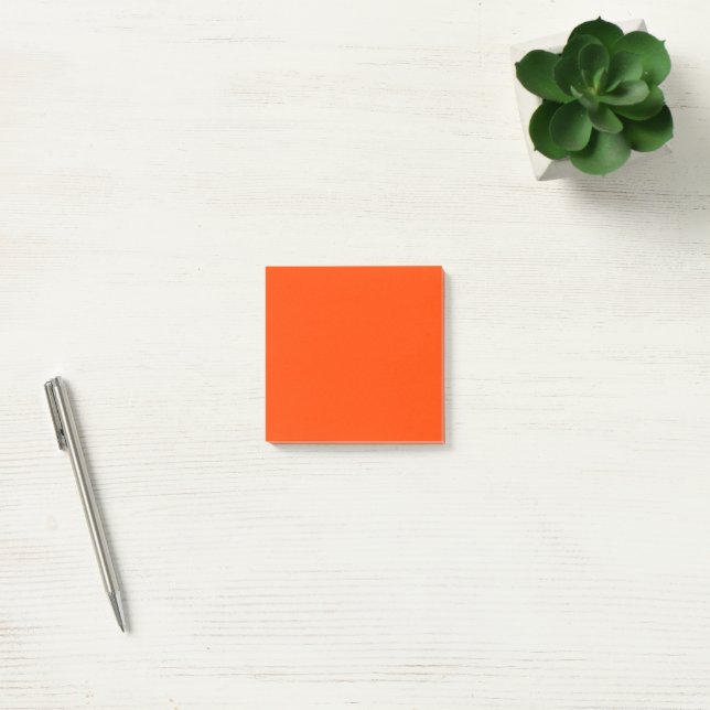 Orange Red Simple 3" x 3" Post-it Notes (Office)