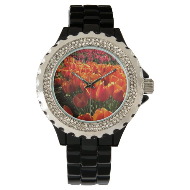 Orange & Red Tulips Watch (Front)