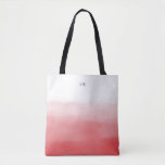Orange Red Watercolor Ombre Modern Monogram Tote Bag<br><div class="desc">Feminine and minimalist tote bag featuring watercolor orange-red ombre and classic typography. Personalize by adding a monogram,  name or a short phrase. This ombre monogram tote bag will be perfect as a personalized gift.</div>